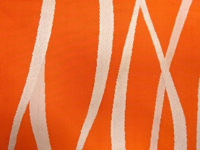  アンティーク　よろけ縞模様織り出し　八寸帯地反物